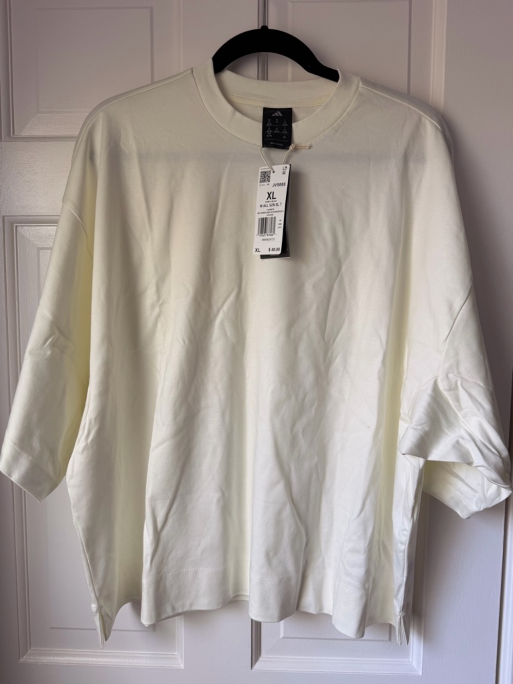 Adidas Oversized Crew Neck Shirt - White - XL NWT